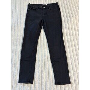 Mint Velvet Grey Skinny Biker Jeans Womens 14R Black Straight Everyday Grunge